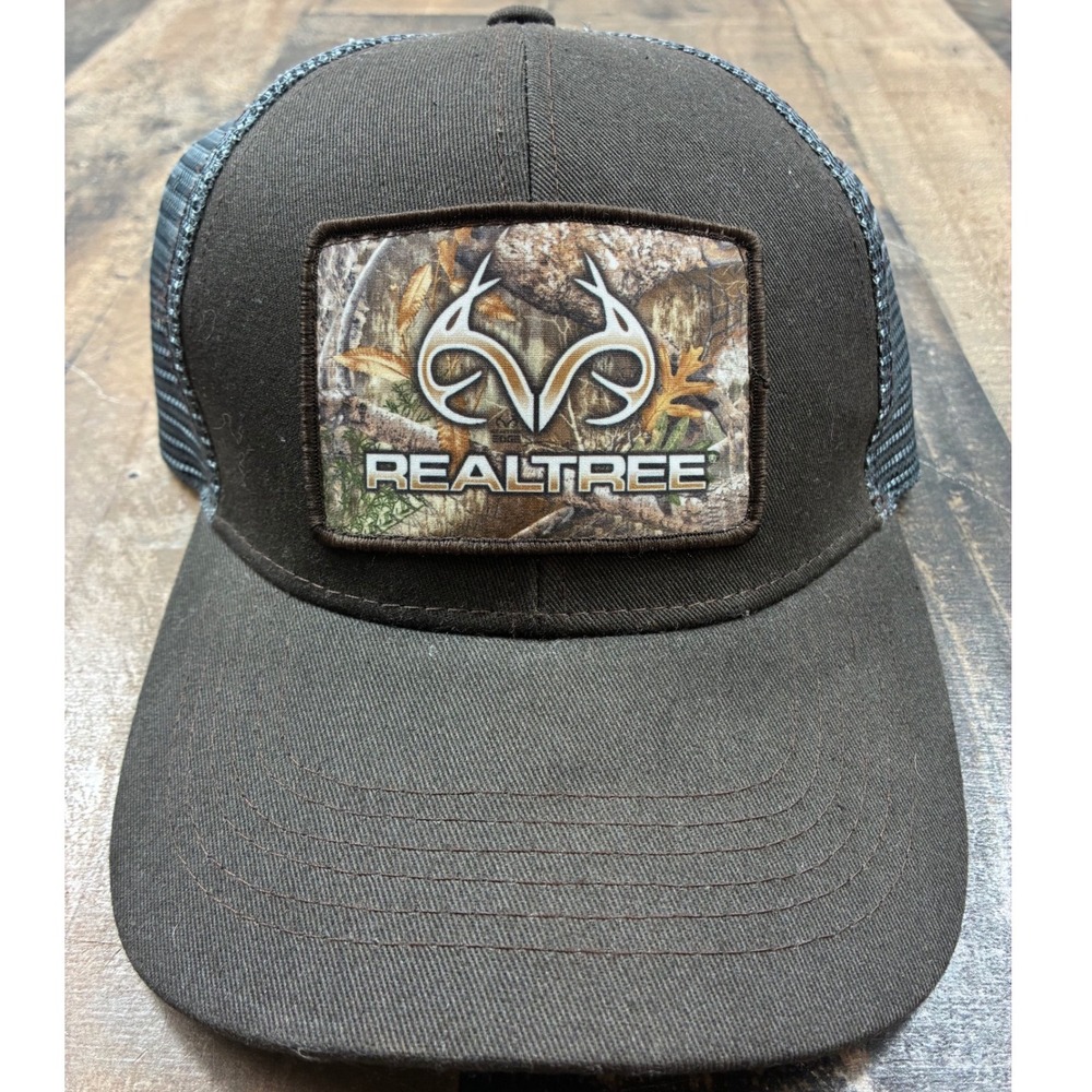 Realtree Trucker Hat Mens OSFM Brown Camo Patch Snapback NWT Mesh Back Cap